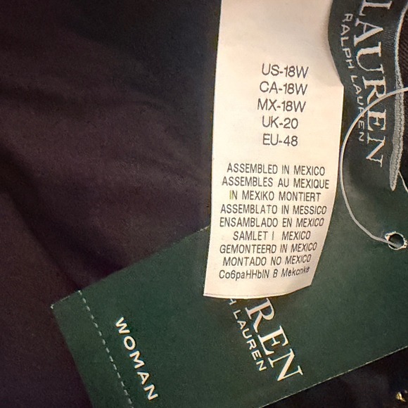 Lauren Ralph Lauren 18W Black Flyaway Swimdress One Piece Swimsuit NWT - Picture 5 of 5